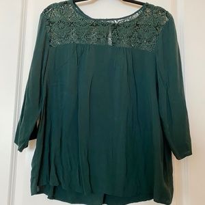 Lace Accent Blouse